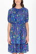 Zena Dress Short Sleeve (Blue/Green) 39"