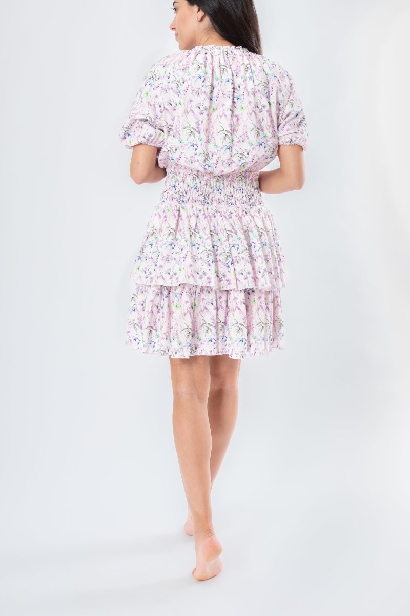 ZENA DRESS Short Sleeve (LILAC FLOWER) 36" - Dress - Yakira Bella