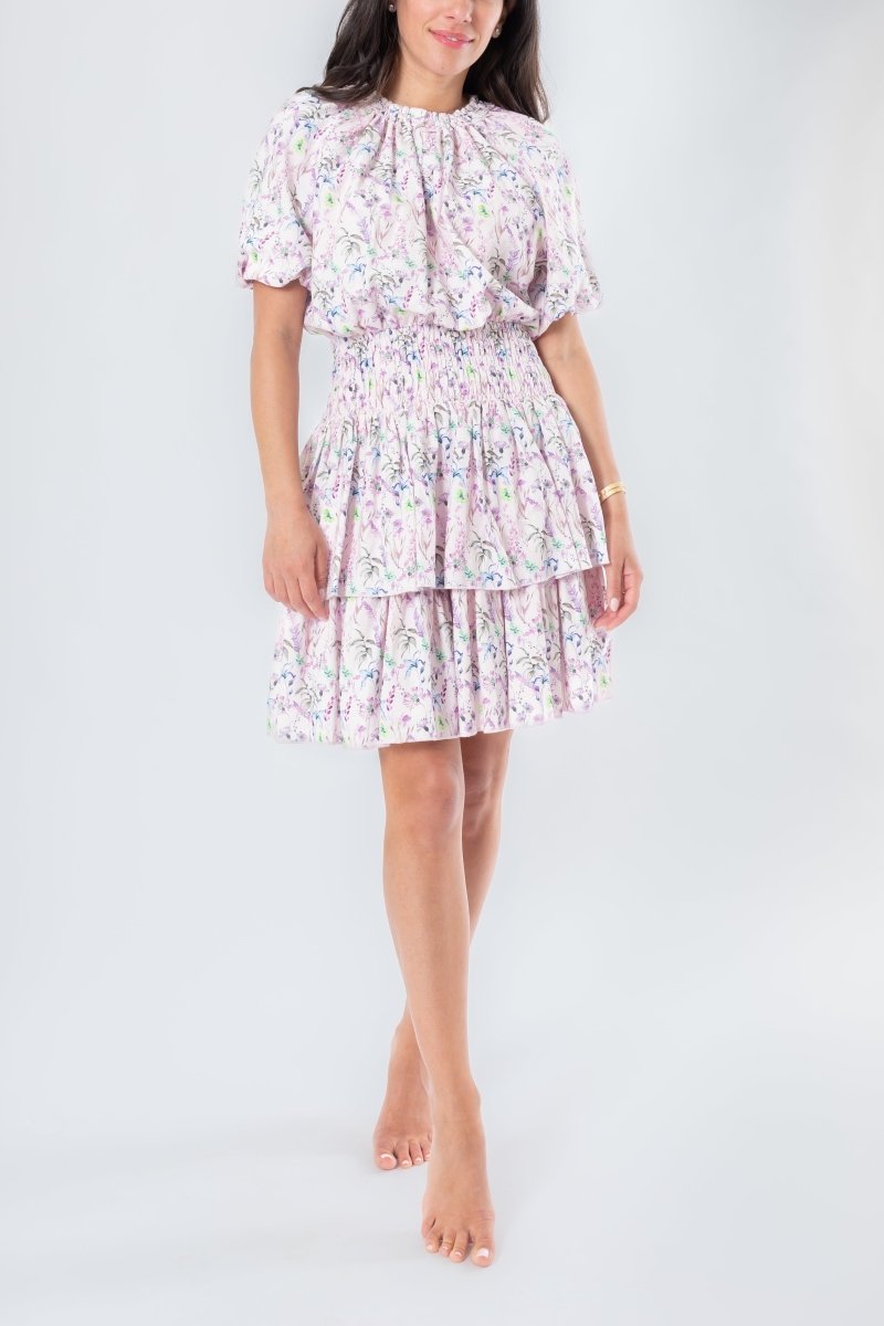 ZENA DRESS Short Sleeve (LILAC FLOWER) 36" - Dress - Yakira Bella