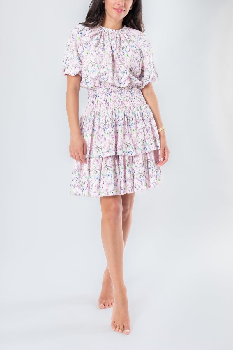 ZENA DRESS Short Sleeve (LILAC FLOWER) 36&quot; stores - Dress - Yakira Bella