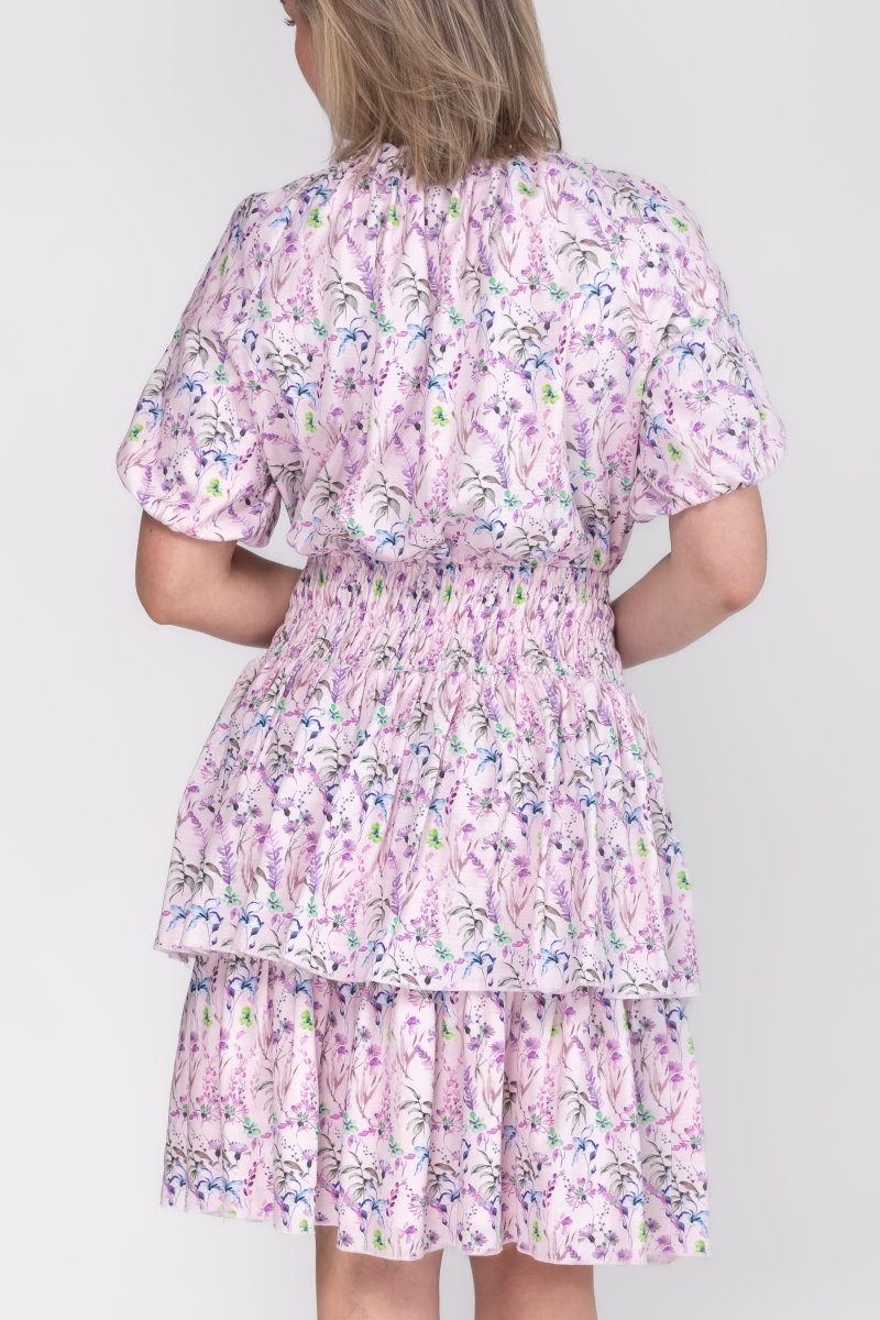 ZENA DRESS Short Sleeve (LILAC FLOWER) 39" stores - Dress - Yakira Bella