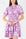 ZENA DRESS Short Sleeve (PURPLE PATTERN) 36" - Dress - Yakira Bella