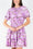 ZENA DRESS Short Sleeve (PURPLE PATTERN) 36" - Dress - Yakira Bella