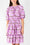 ZENA DRESS Short Sleeve (PURPLE PATTERN) 39" - Dress - Yakira Bella
