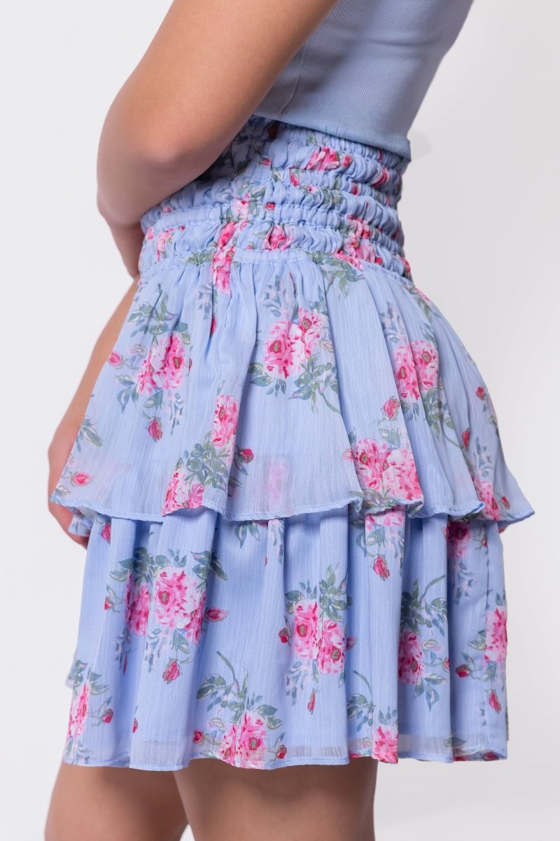 Zena Skirt 20" (Blue Ground) - Skirt - Yakira Bella