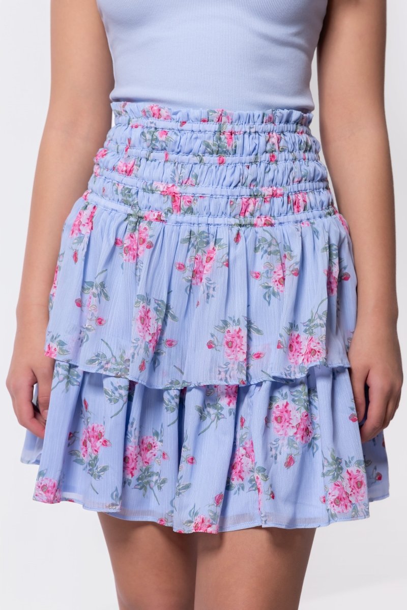 Zena Skirt 20" (Blue Ground) - Skirt - Yakira Bella