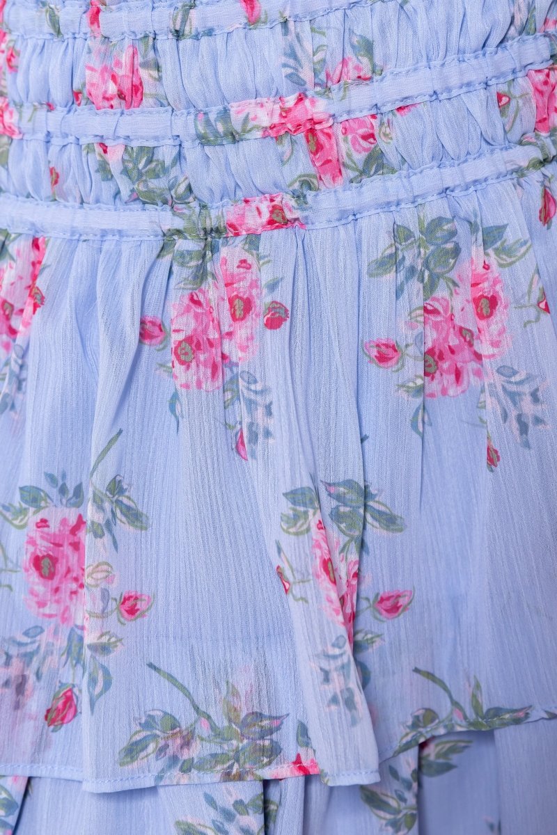 Zena Skirt 20" (Blue Ground) - Skirt - Yakira Bella