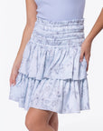 Zena Skirt 20" (Light Blue Flower) - Skirt - Yakira Bella