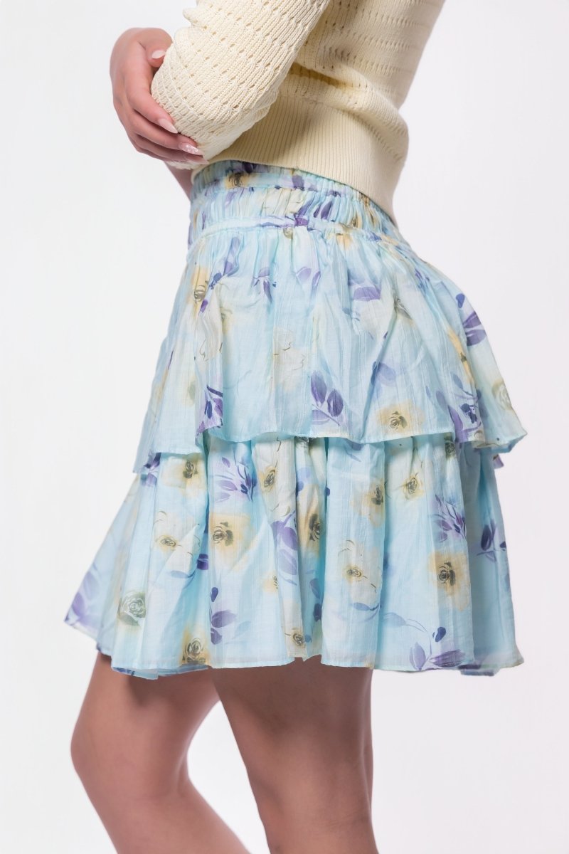 Zena Skirt 20" (Mint/Purple) - Skirt - Yakira Bella
