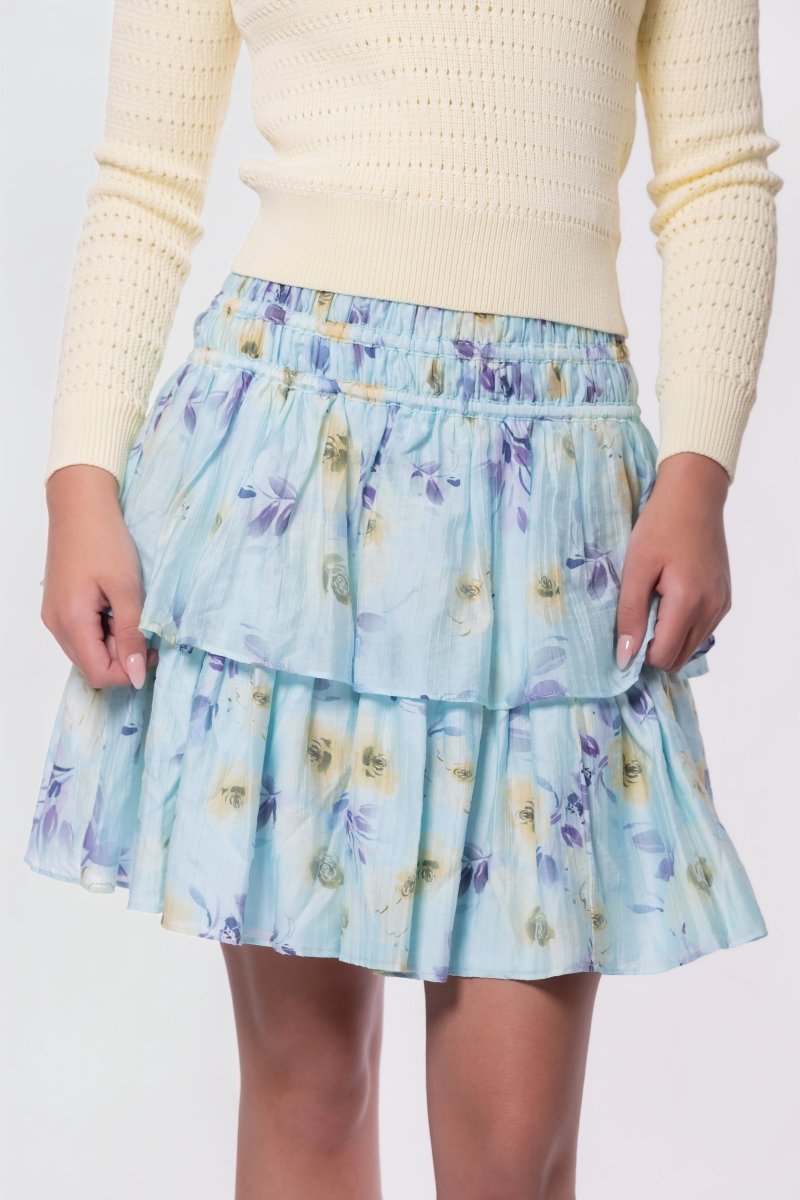 Zena Skirt 20" (Mint/Purple) - Skirt - Yakira Bella