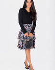 Zena Skirt 23" (Black Pattern) - Skirt - Yakira Bella
