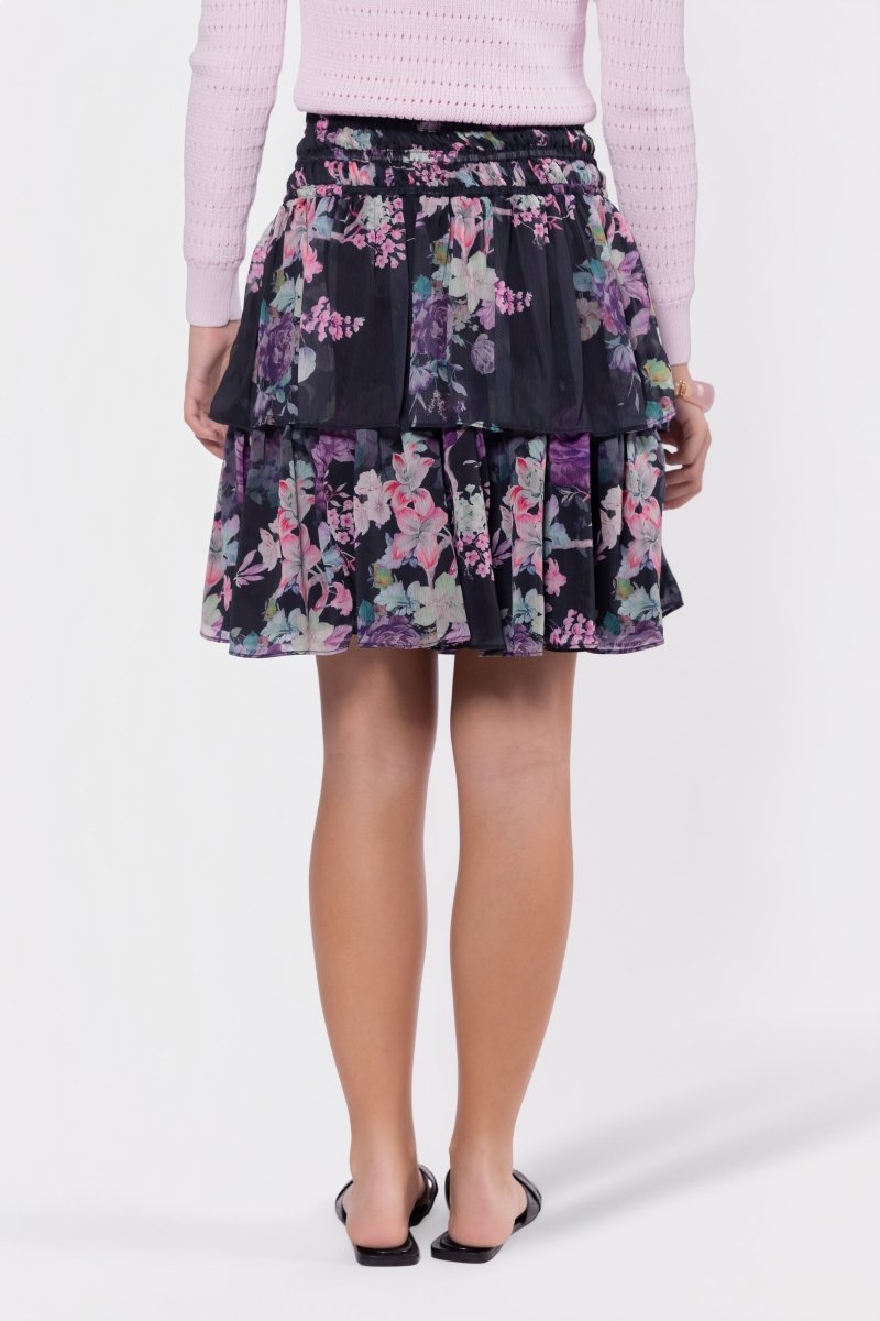 Zena Skirt 23" (Black/Purple) - Skirt - Yakira Bella