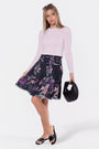 Zena Skirt 23" (Black/Purple) - Skirt - Yakira Bella