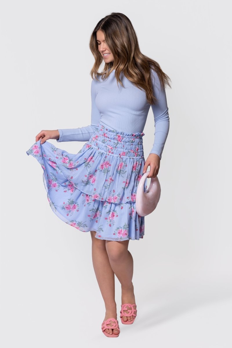 Zena Skirt 23" (Blue Ground) - Skirt - Yakira Bella