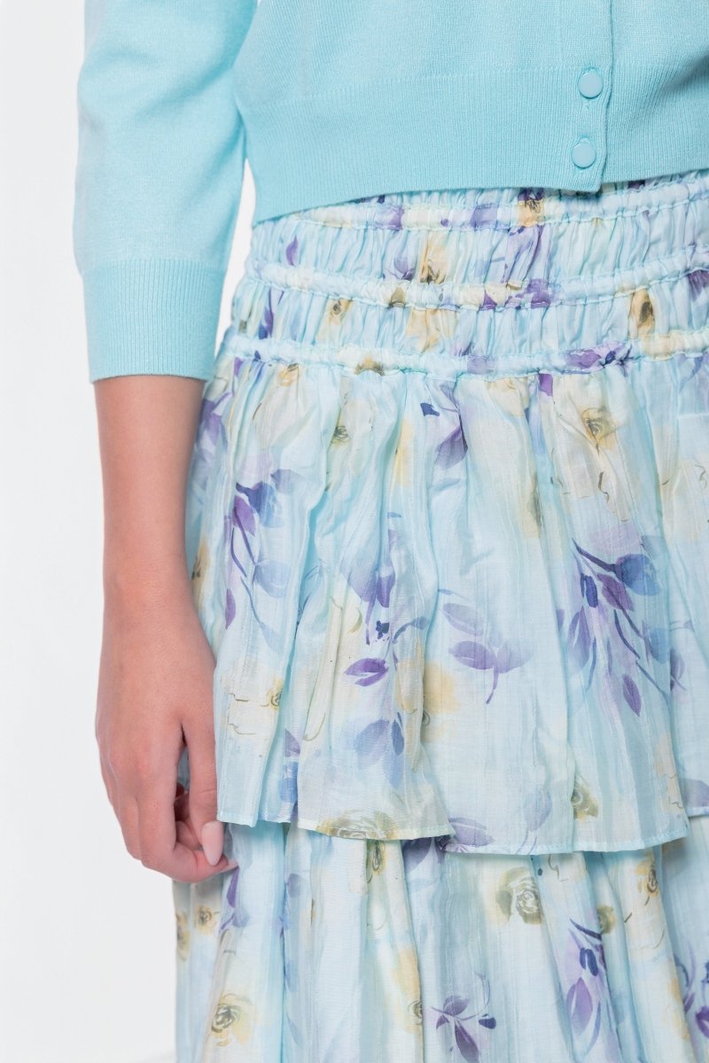 Zena Skirt 23" (Mint/Purple) - Skirt - Yakira Bella
