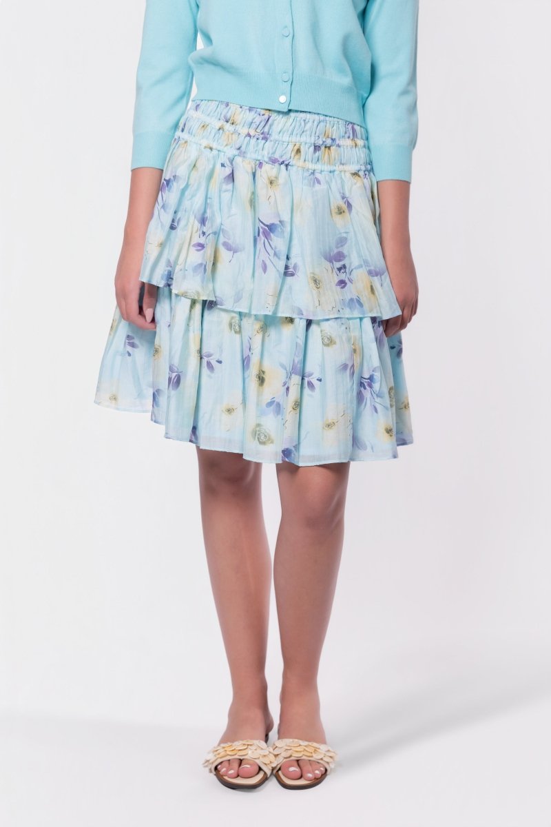 Zena Skirt 23" (Mint/Purple) - Skirt - Yakira Bella