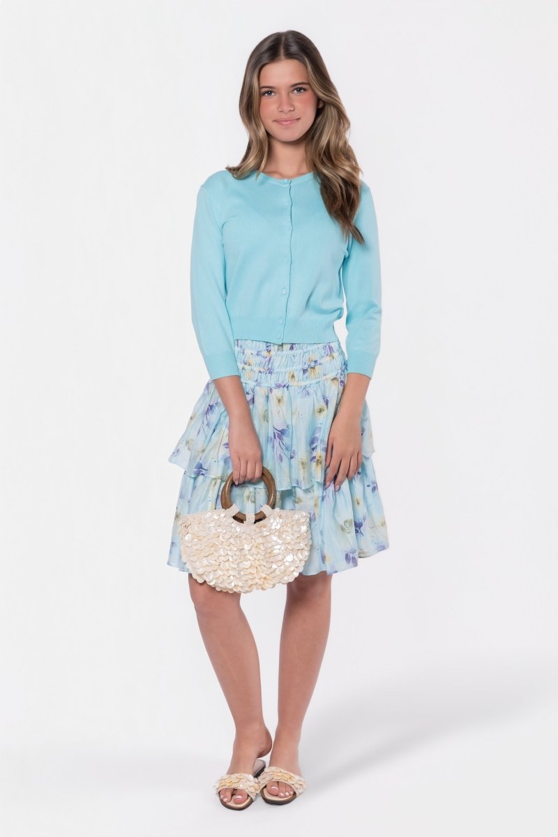 Zena Skirt 23" (Mint/Purple) - Skirt - Yakira Bella