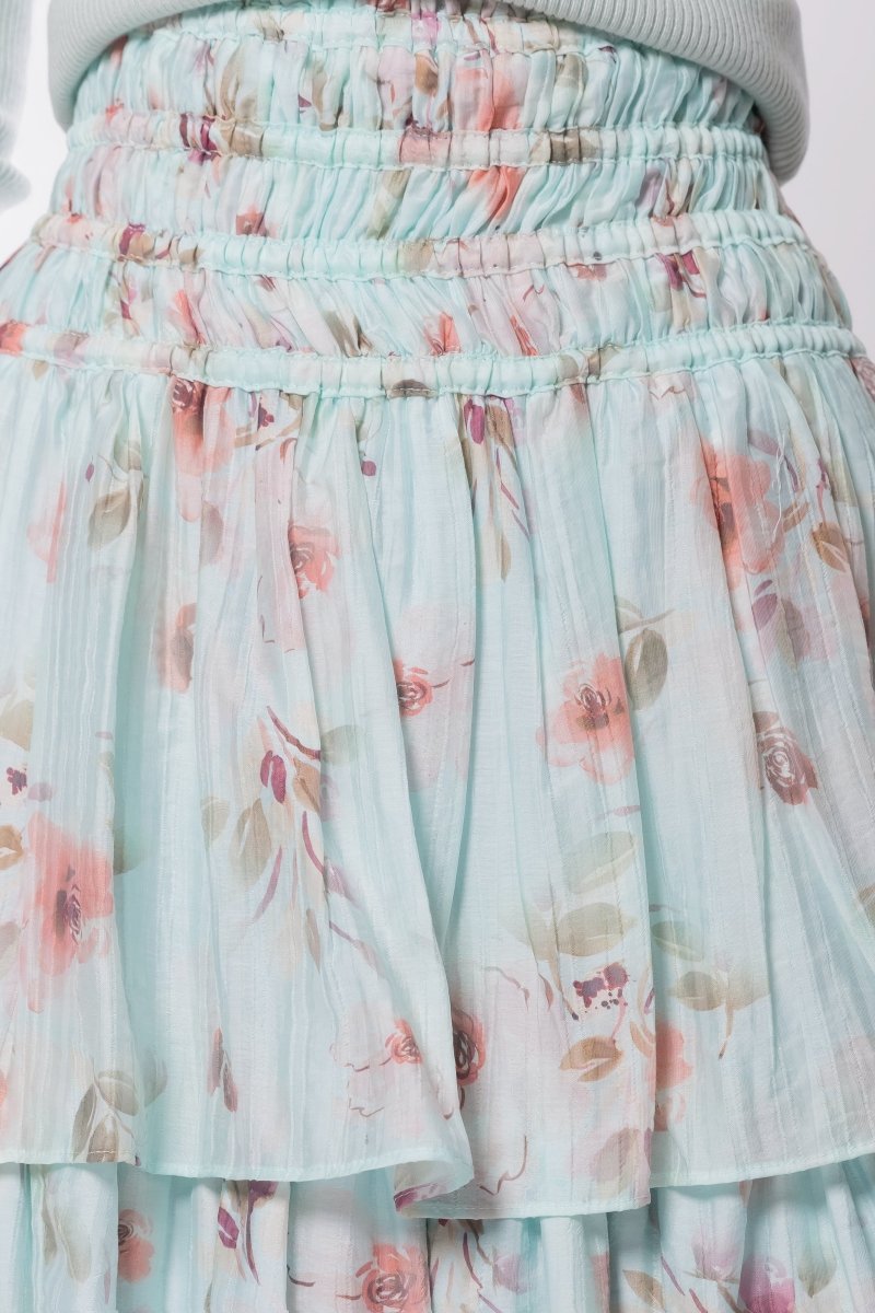 Zena Skirt 26" (Purple/Beige) - Skirt - Yakira Bella