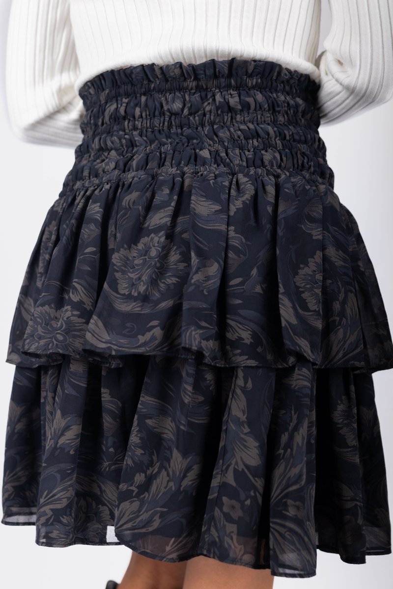 Zena Skirt (Black Ground) 20&quot; - Skirt - Yakira Bella
