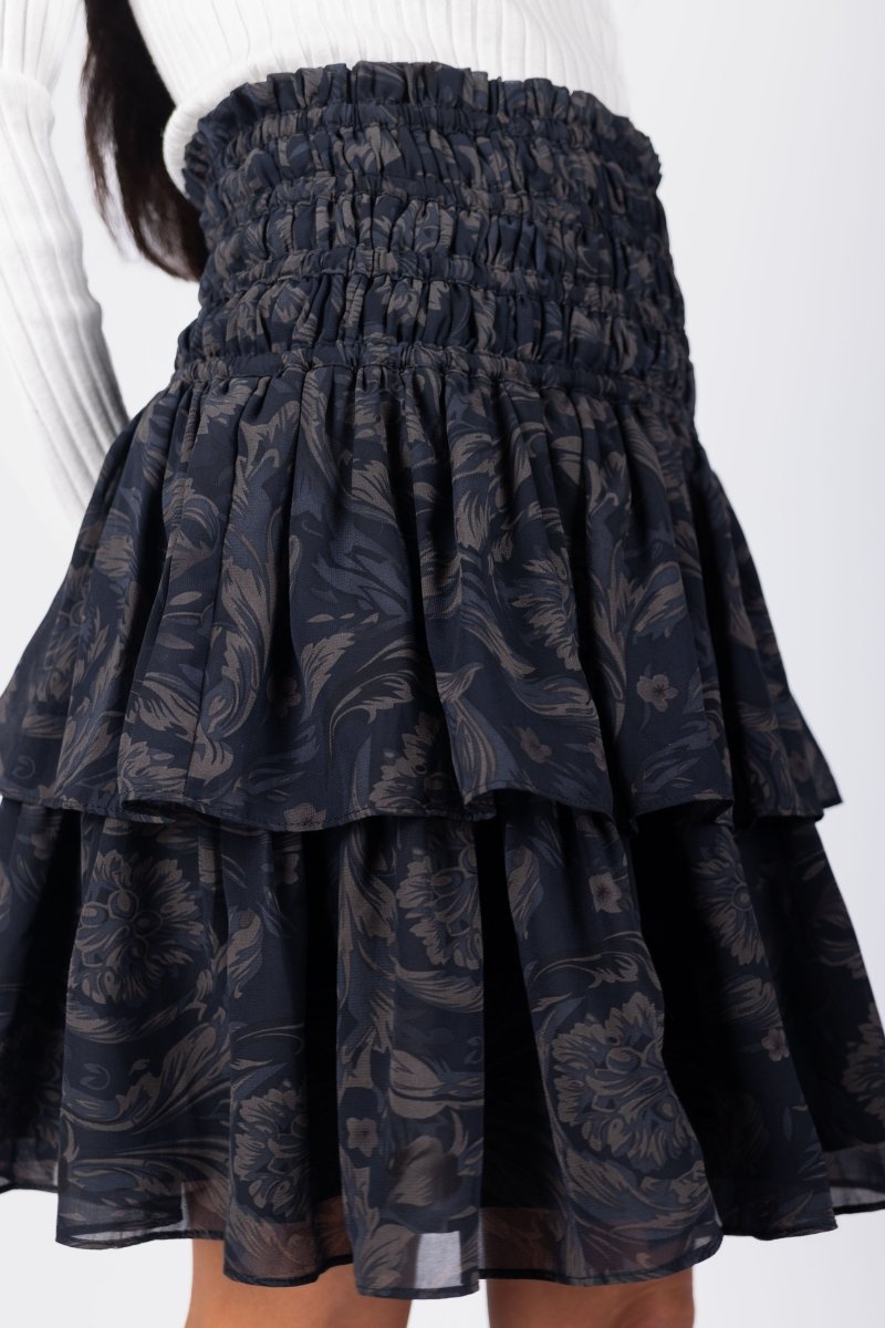 Zena Skirt (Black Ground) 20" - Skirt - Yakira Bella