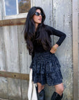 Zena Skirt (Black Ground) 20" - Skirt - Yakira Bella