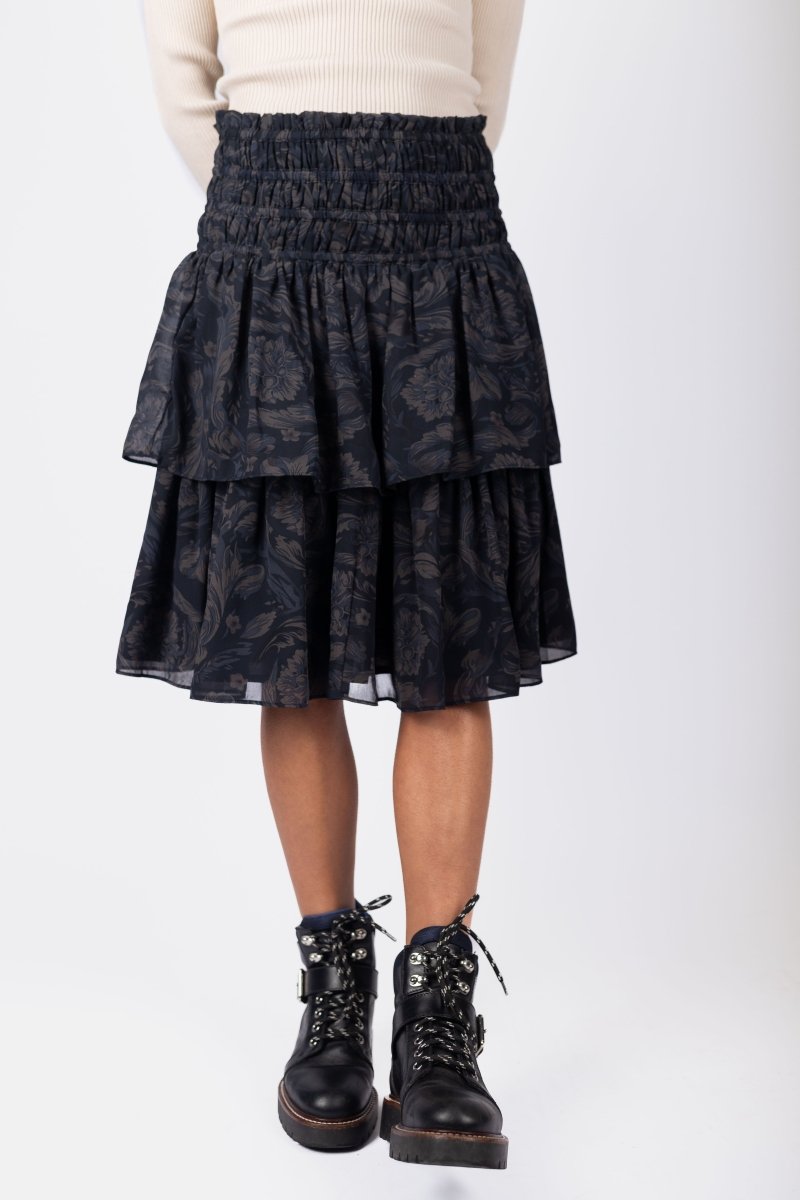 Zena Skirt (Black Ground) 23" - Skirt - Yakira Bella