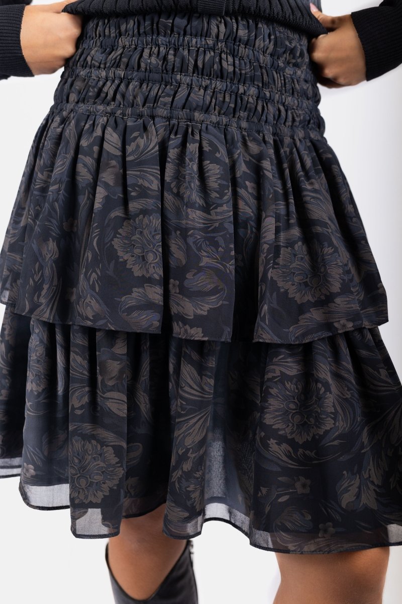 Zena Skirt (Black Ground) 23&quot; - Skirt - Yakira Bella