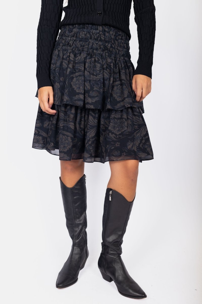 Zena Skirt (Black Ground) 23&quot; - Skirt - Yakira Bella