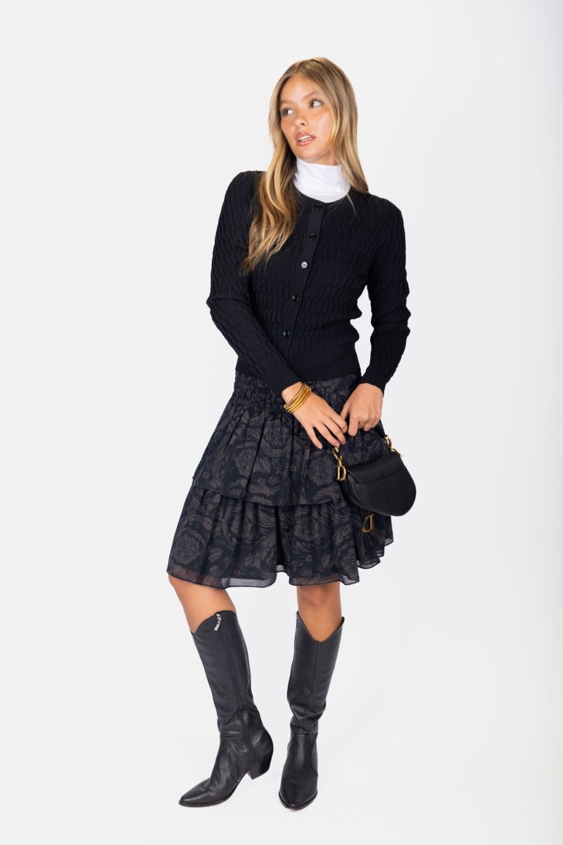 Zena Skirt (Black Ground) 23&quot; - Skirt - Yakira Bella