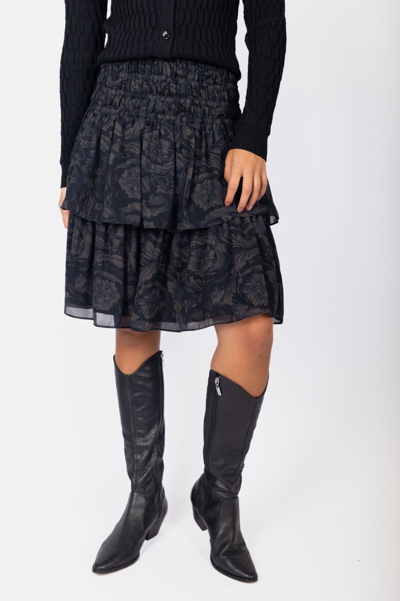 Zena Skirt (Black Ground) 23&quot; - Skirt - Yakira Bella