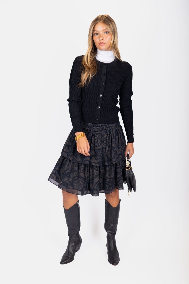 Zena Skirt (Black Ground) 23&quot; - Skirt - Yakira Bella
