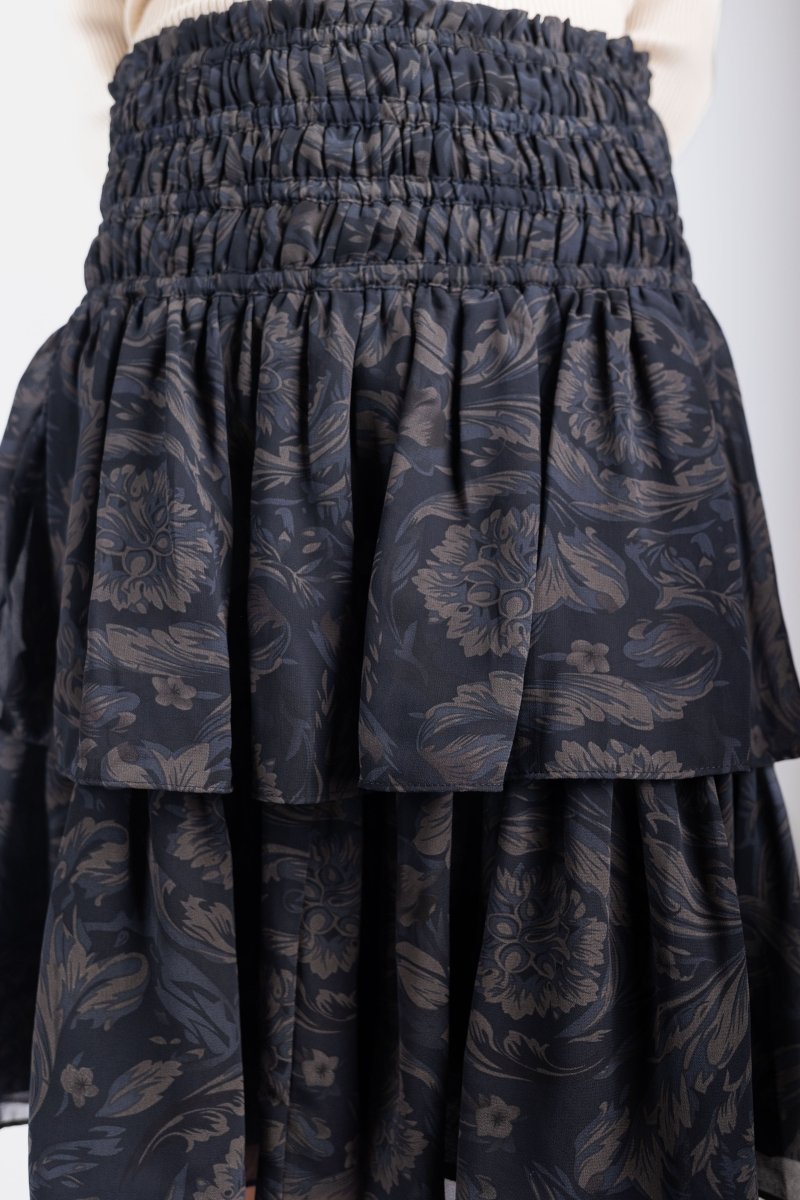 Zena Skirt (Black Ground) 23&quot; - Skirt - Yakira Bella