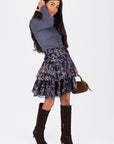 Zena Skirt (Black/Purple) 20" - Skirt - Yakira Bella