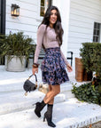 Zena Skirt (Black/Purple) 20" - Skirt - Yakira Bella