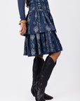 Zena Skirt (Blue Pattern) 23" - Skirt - Yakira Bella