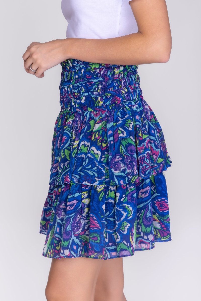 ZENA SKIRT (BLUE/GREEN) 20" - Skirt - Yakira Bella