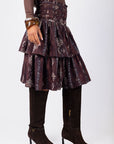 Zena Skirt (Brown Pattern) 23" - Skirt - Yakira Bella
