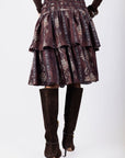 Zena Skirt (Brown Pattern) 23" - Skirt - Yakira Bella