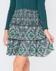 ZENA SKIRT (GREEN/MULTI) - Skirt - Yakira Bella