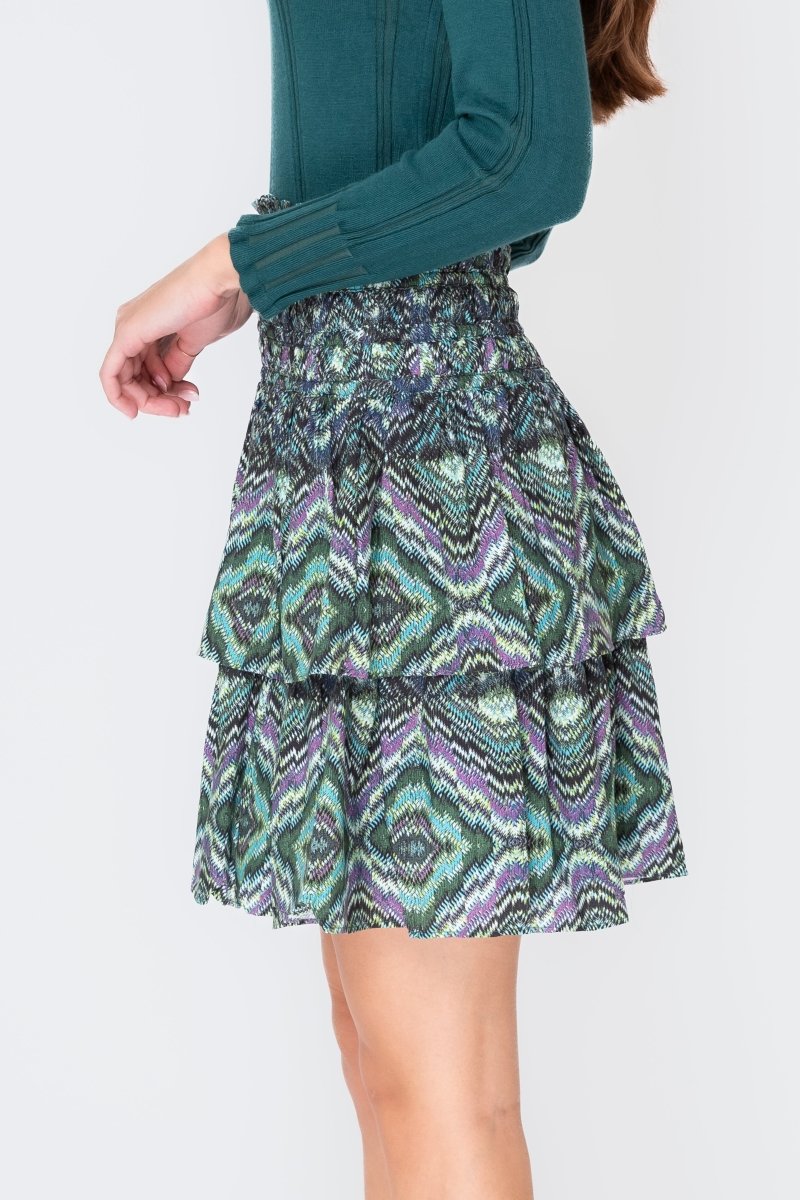 ZENA SKIRT (GREEN/MULTI) - Skirt - Yakira Bella