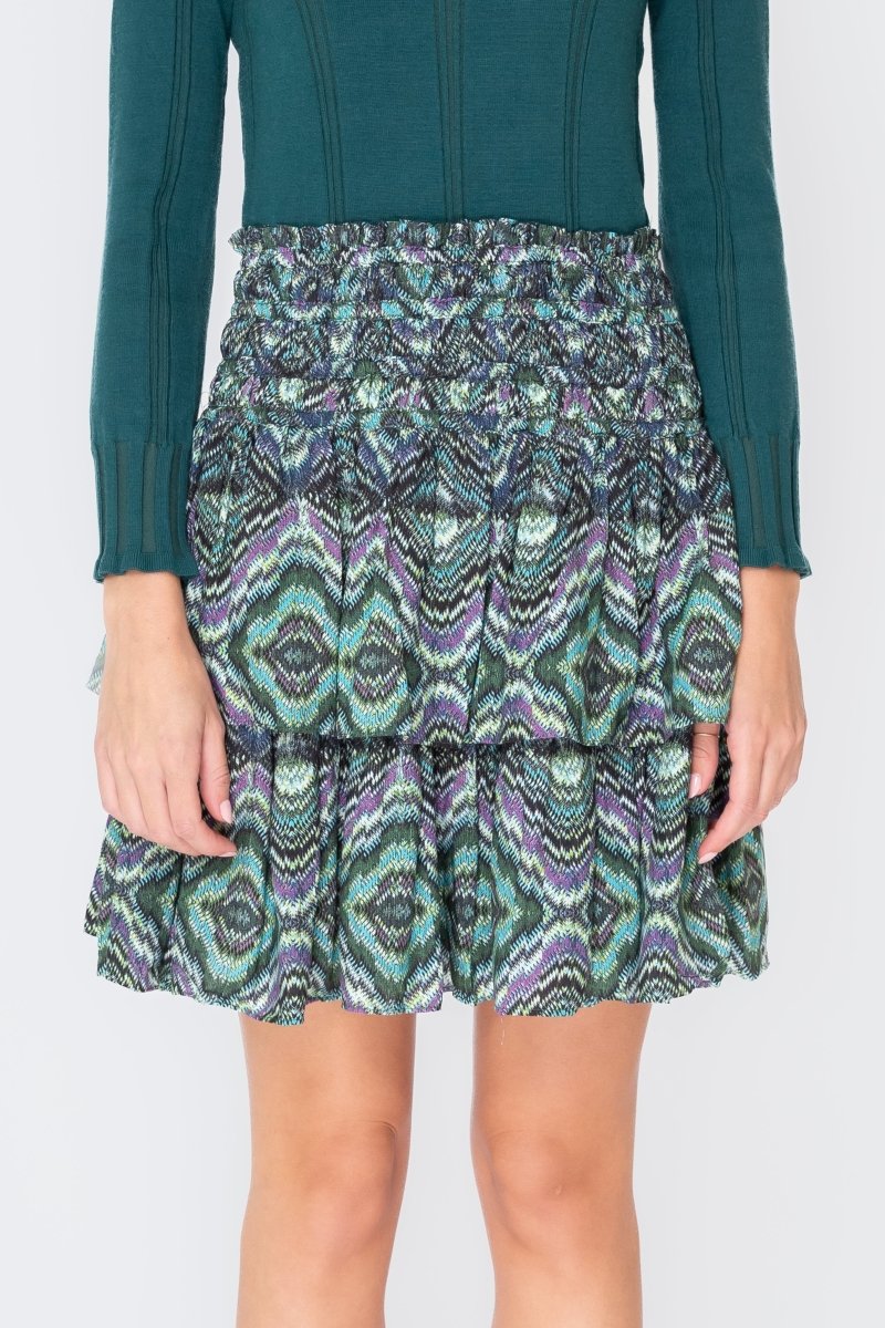 ZENA SKIRT (GREEN/MULTI) - Skirt - Yakira Bella