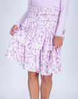 ZENA SKIRT (PURPLE FLOWER) 23" - Skirt - Yakira Bella