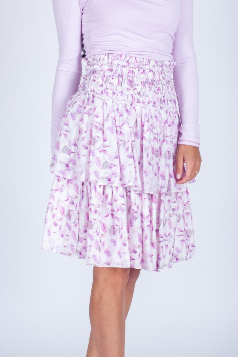 ZENA SKIRT (PURPLE FLOWER) 23" - Skirt - Yakira Bella