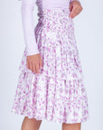 ZENA SKIRT (PURPLE FLOWER) 26" - Skirt - Yakira Bella