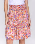 ZENA SKIRT (WHITE/PURPLE) 23" - Skirt - Yakira Bella