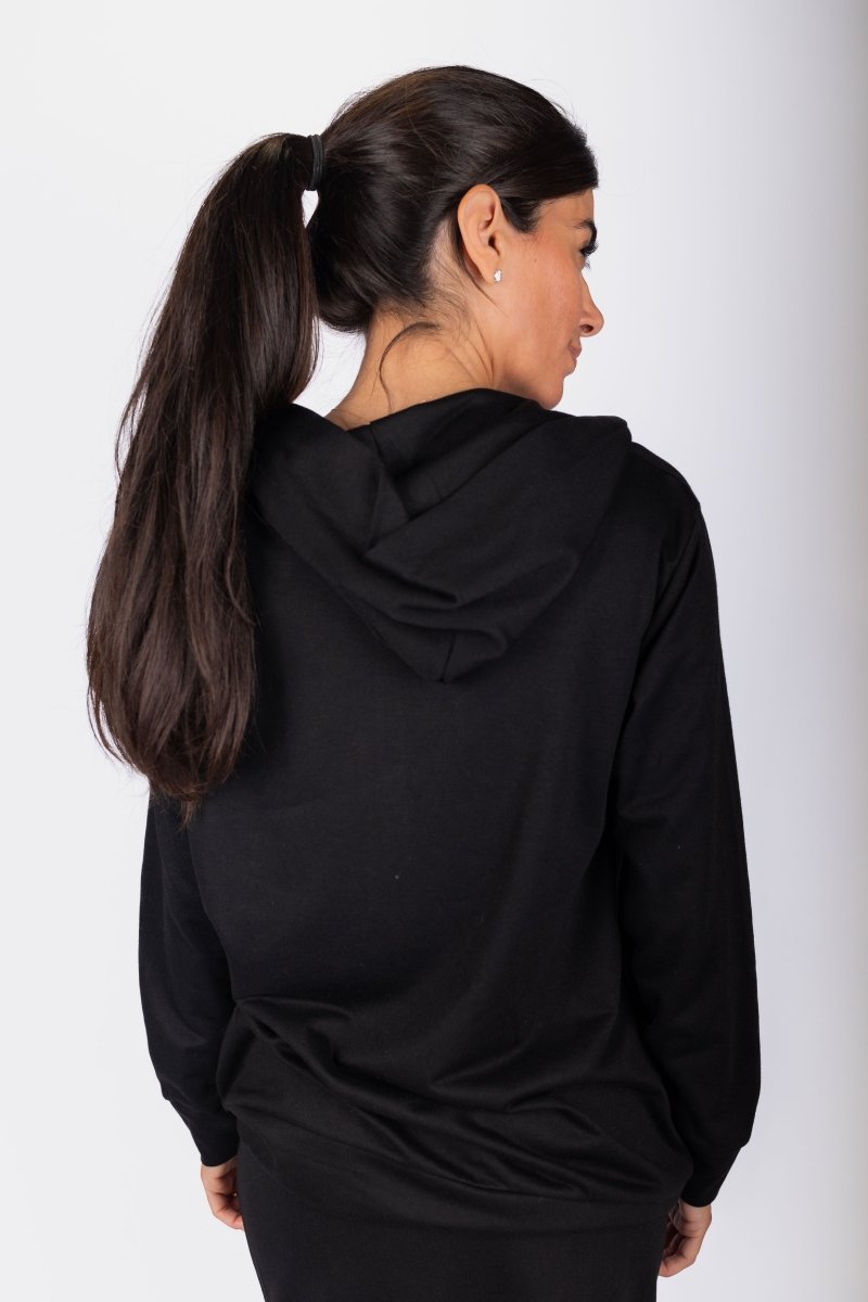 Zip - Up Cardigan (Black) - Top - Yakira Bella