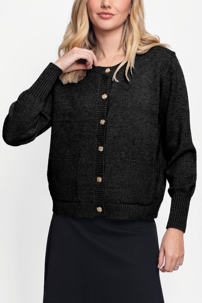 ZOA CARDIGAN (BLACK) - Top - Yakira Bella