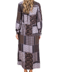 MAXI ALINA DRESS (Grey/Black/Pattern) 49"