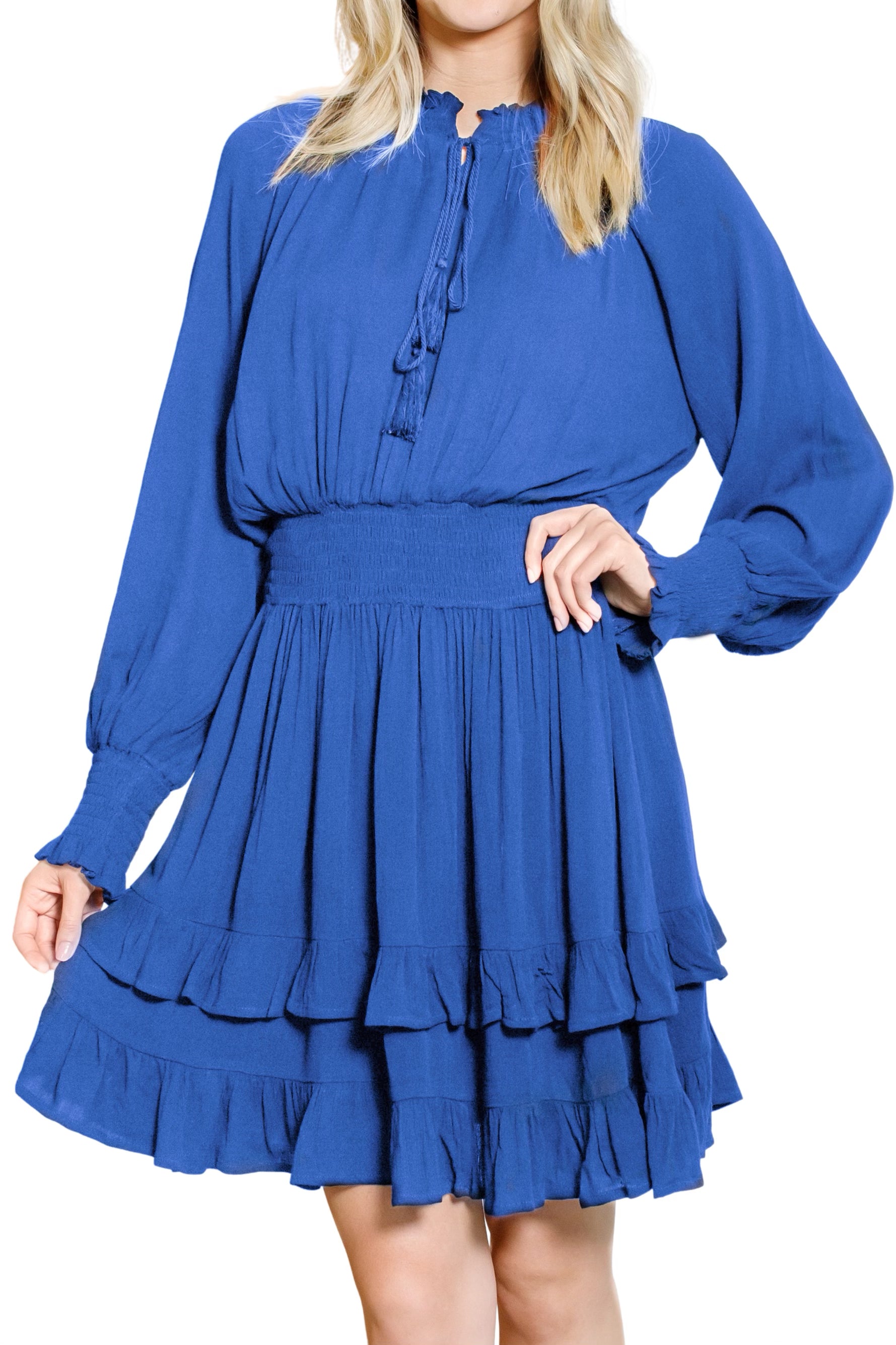 DITSY DRESS (Blue/Cobalt) 36&quot; &amp; 40&quot;