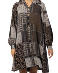 ALINA DRESS (Grey/Black/Pattern) 38"